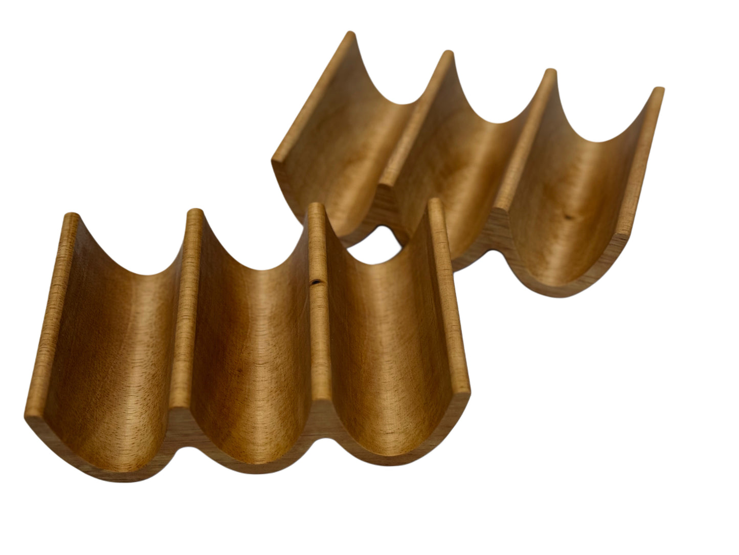 Solid Wood Triple Taco Holder