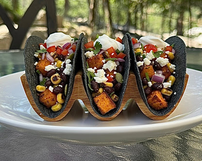 Handcrafted Wooden Taco Holder for Perfect Taco Nights