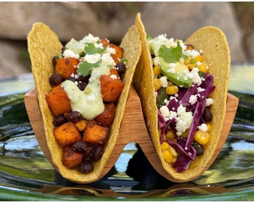 Handcrafted Wooden Taco Holder for Perfect Taco Nights
