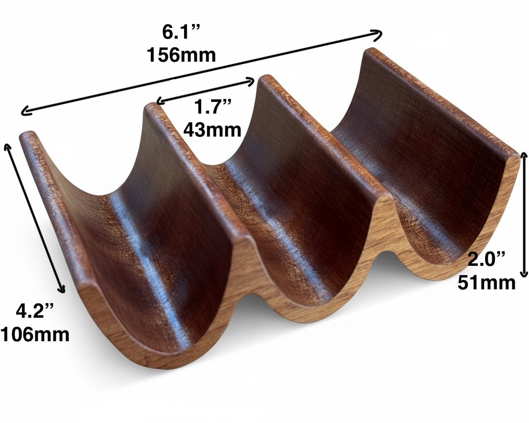 Handcrafted Wooden Taco Holder for Perfect Taco Nights