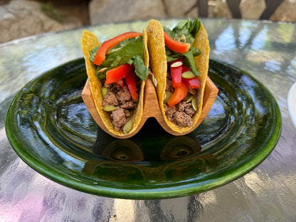Solid Wood Double Taco Holder
