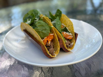 Solid Wood Double Taco Holder