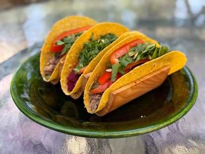 Solid Wood Triple Taco Holder