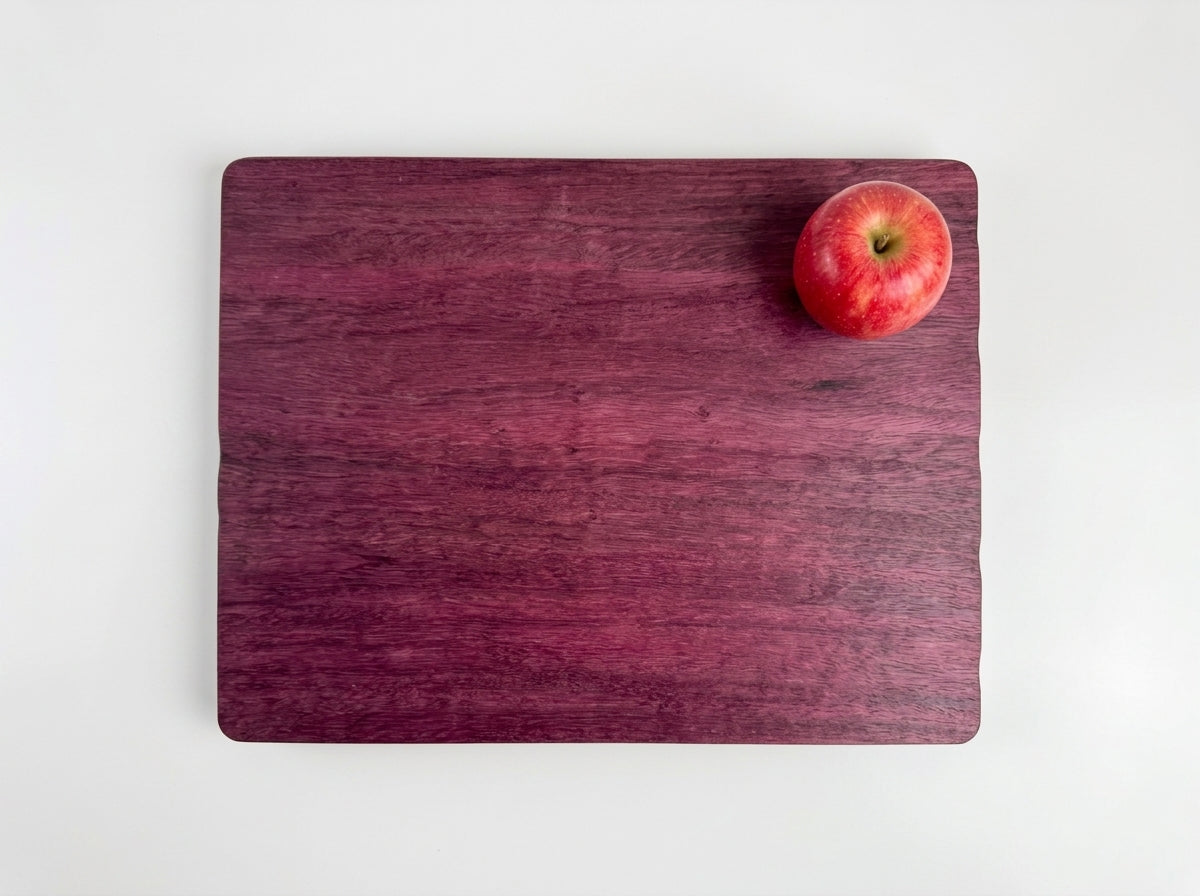 Purple Heart Cutting Board — Medium 10x12 Overhead View