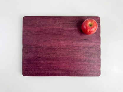 Purple Heart Cutting Board — Medium 10x12 Overhead View